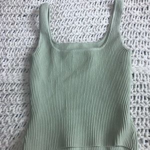 Teal Aritzia Tank top. Ribbed texture.